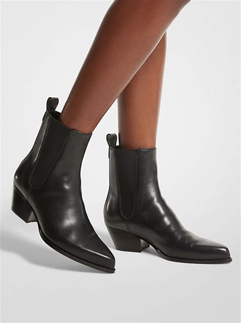 michael michael kors kinlee leather ankle boot|michael kors outlet kara bootie.